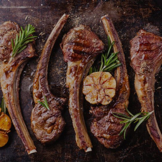 4 lamb chops with herbs