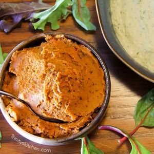 Roast Carrot & Black Bean Paté with ground coriander and ginger