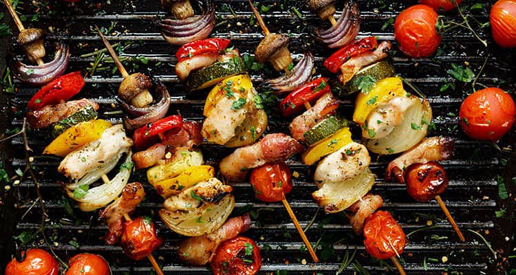 veggie skewers