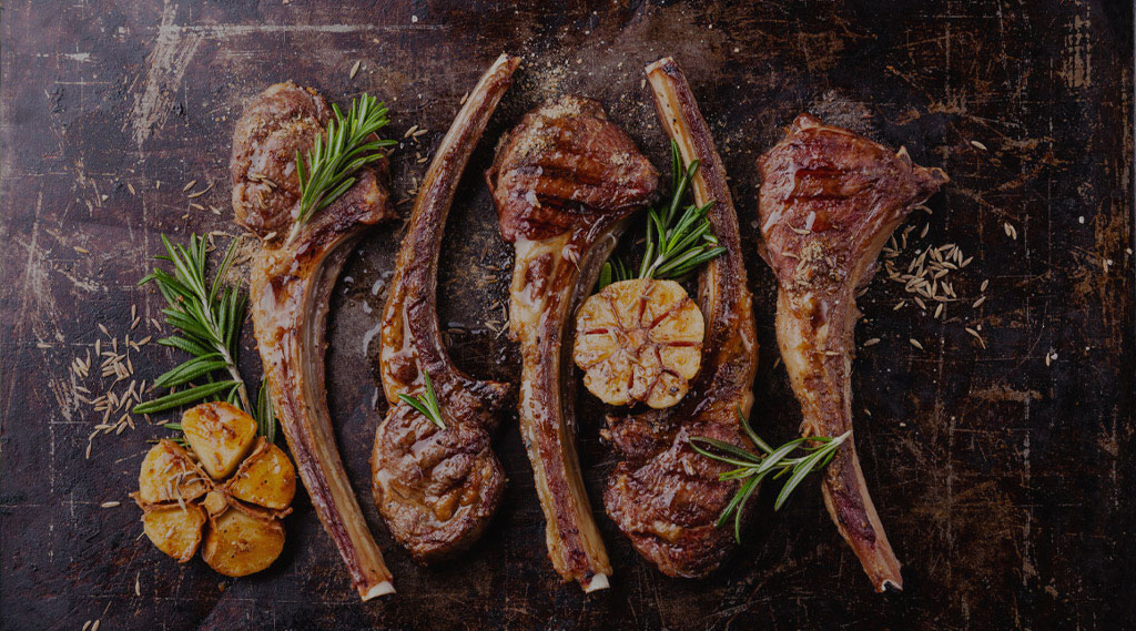 4 lamb chops with herbs
