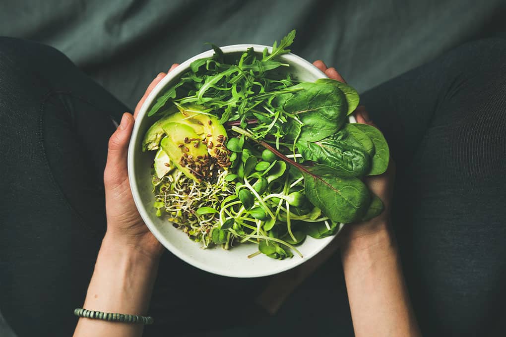 A vegan-friendly fresh salad bowl